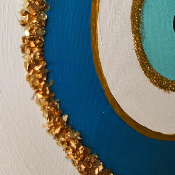 Original Evil Eye Glitter and Gold leaf pa… - Picture 2 of 8